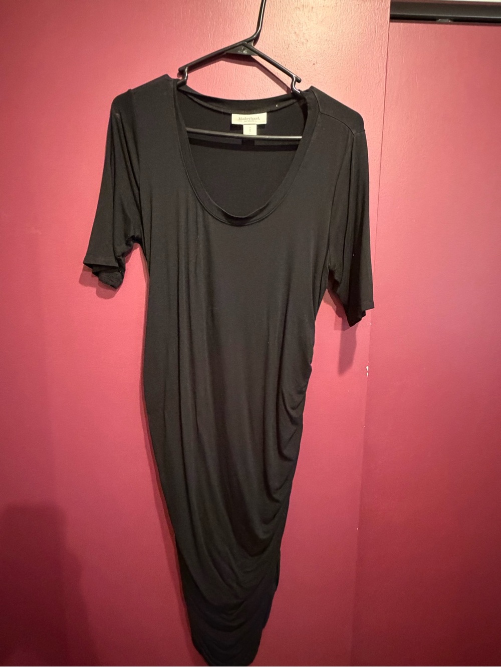 Motherhood Maternity Black Scoop Neck Midi Dress